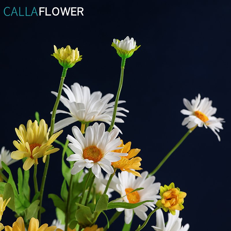 MW66785 Wholesale Handmade Artificial Silk Flower Daisy for Home Funeral Wedding Centrepiece Bridal Bouquet Decoration