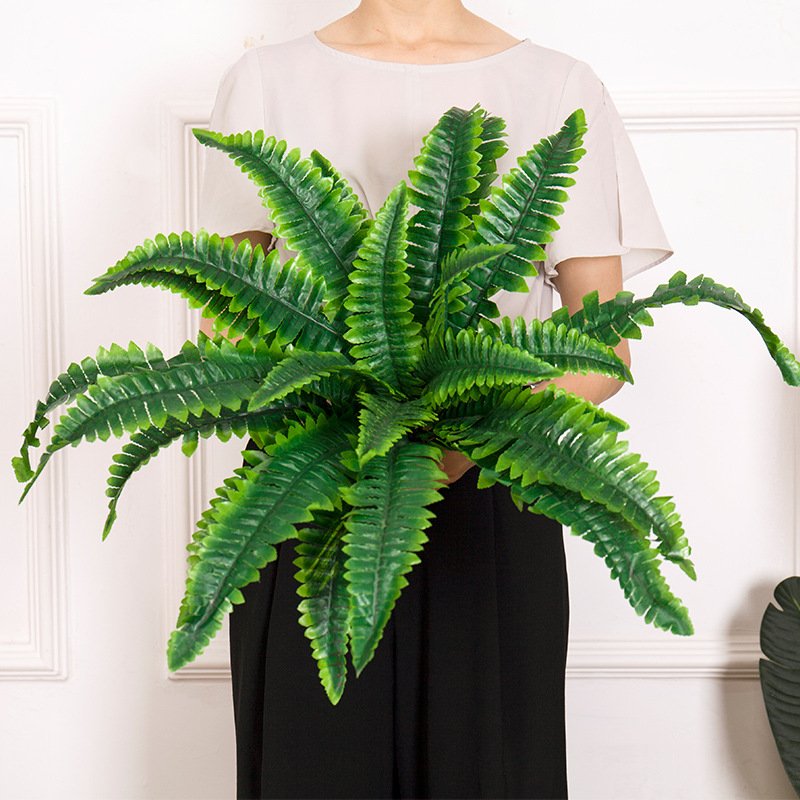 Y-M013 Wedding Indoor Outdoor Home Garden Decor Imitation Shrubs Bushes Persian Grass Fake Plants Plastic Artificial Fern Leaves