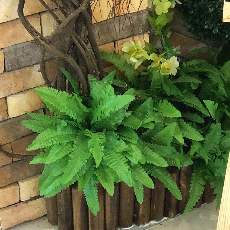 Y-M013 Wedding Indoor Outdoor Home Garden Decor Imitation Shrubs Bushes Persian Grass Fake Plants Plastic Artificial Fern Leaves