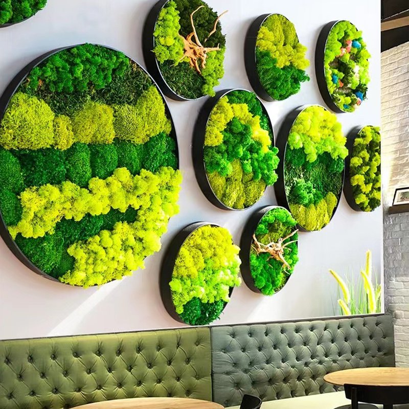 Home Decoration Real Natural preserved moss panels Interior Beautiful Stabilized Green Moss Wall