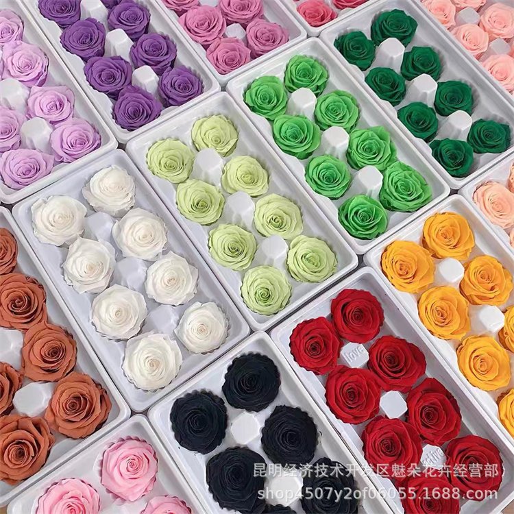 Hot Sale grade preserve rose red real enternal roses 4-5cm&5-6cm preserved flowers for decoration