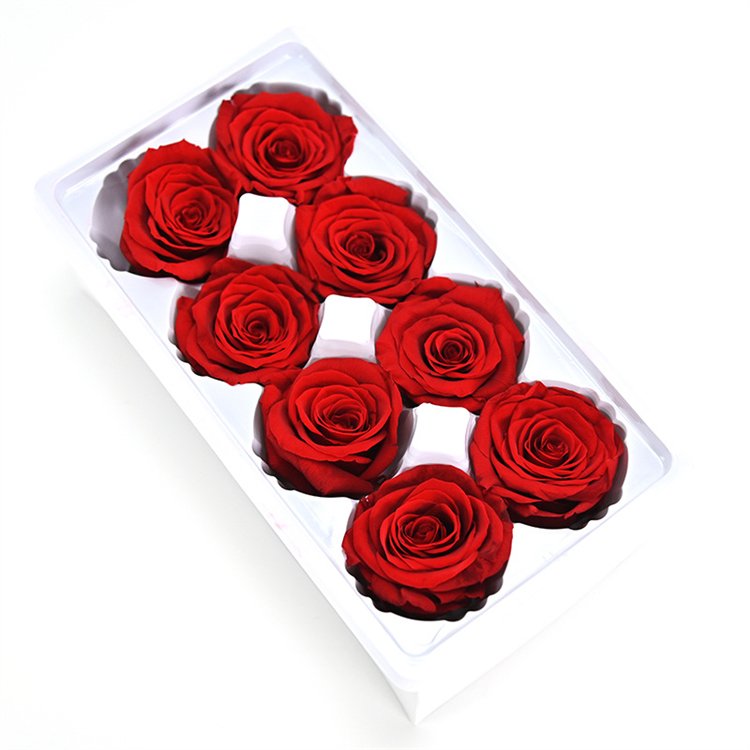 Hot Sale grade preserve rose red real enternal roses 4-5cm&5-6cm preserved flowers for decoration