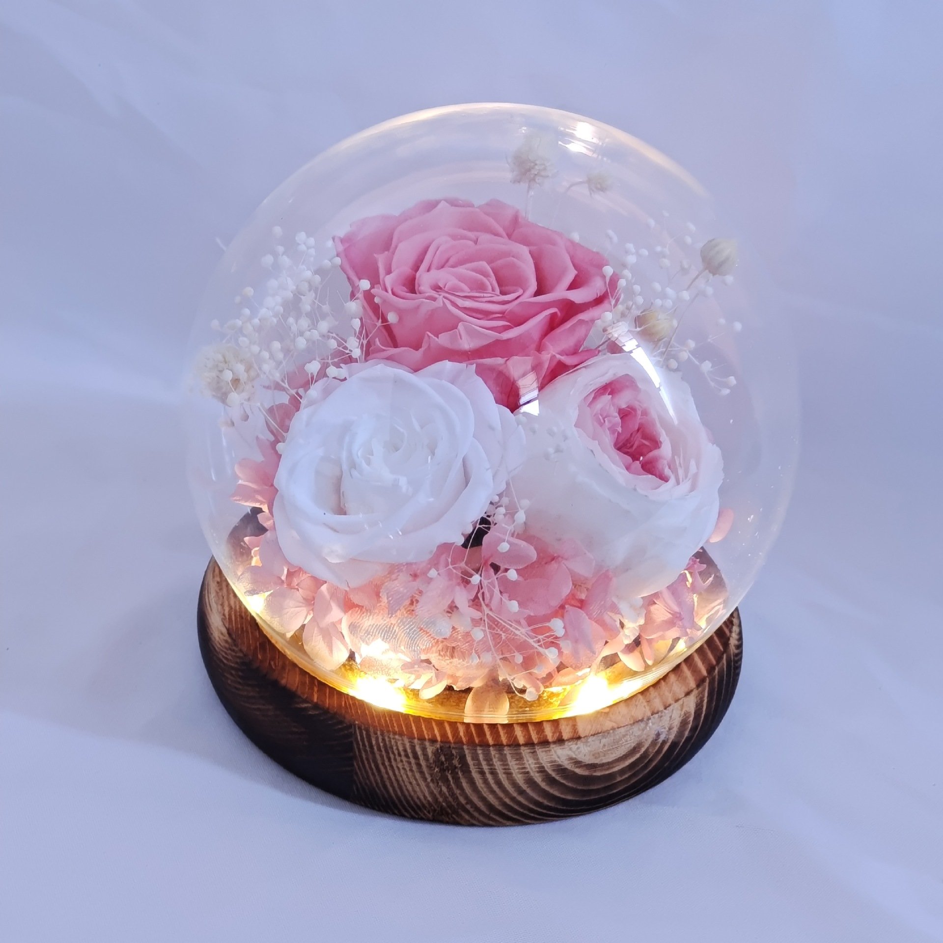 Power Of Love Series LED Atmosphere Light Preserved Flower Ornaments For Birthday Valentine's Day Wedding Decoration flowers