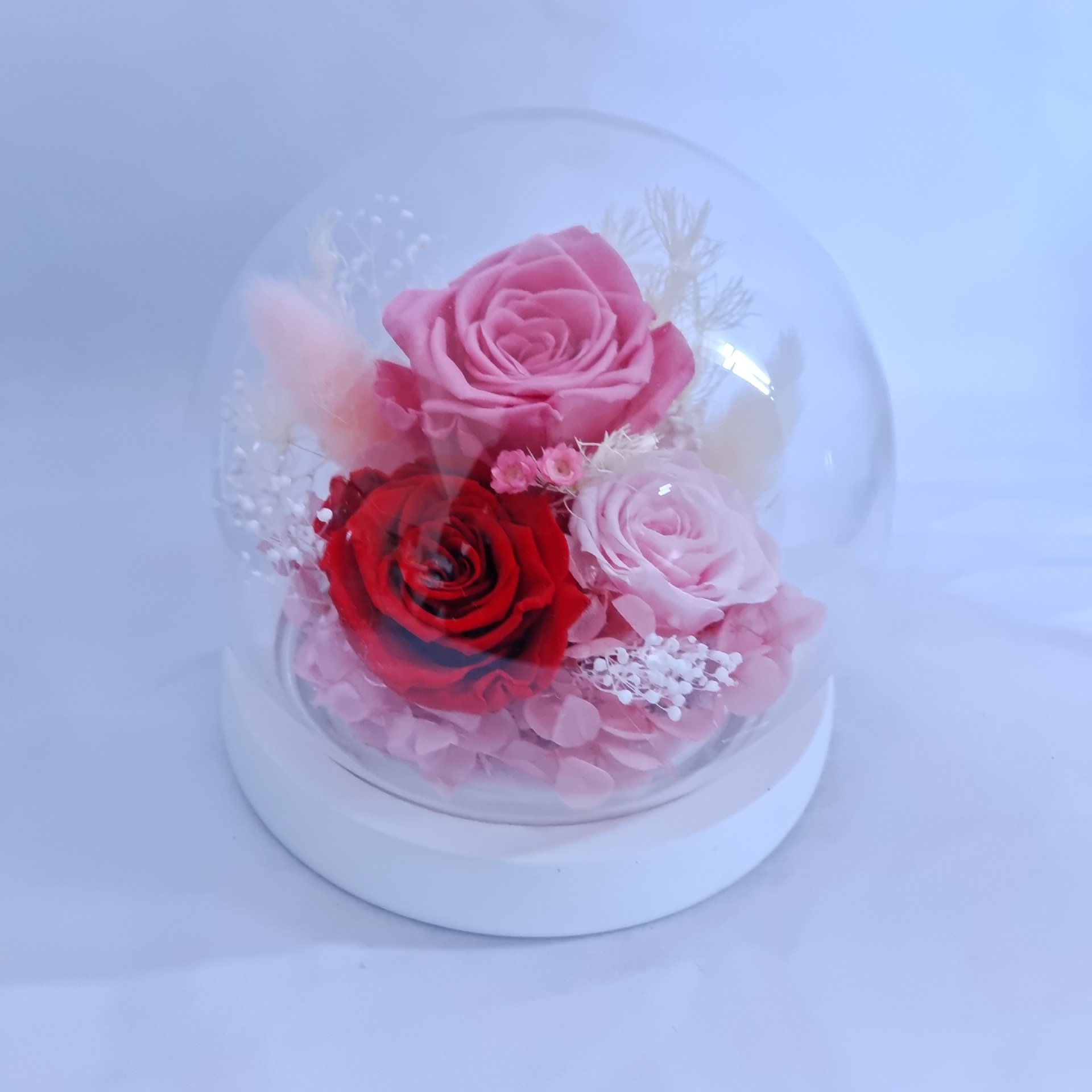 Power Of Love Series LED Atmosphere Light Preserved Flower Ornaments For Birthday Valentine's Day Wedding Decoration flowers