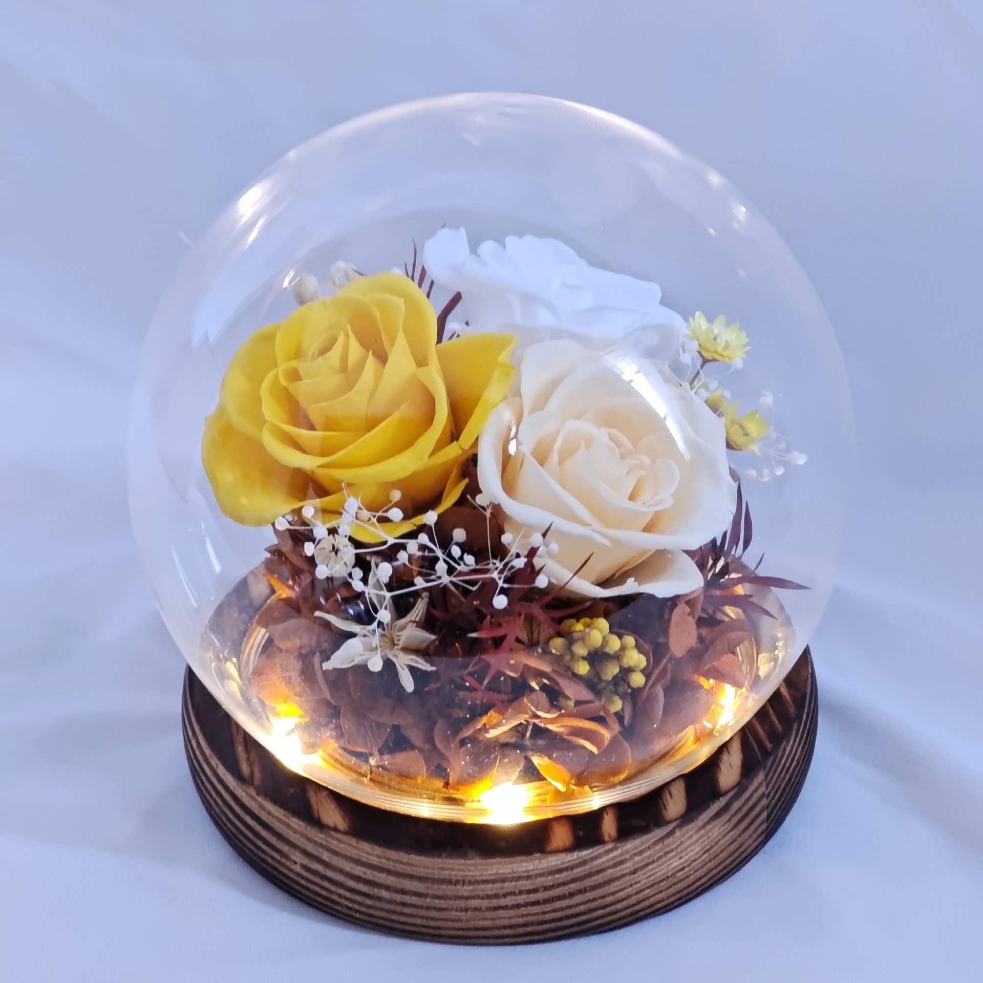 Power Of Love Series LED Atmosphere Light Preserved Flower Ornaments For Birthday Valentine's Day Wedding Decoration flowers