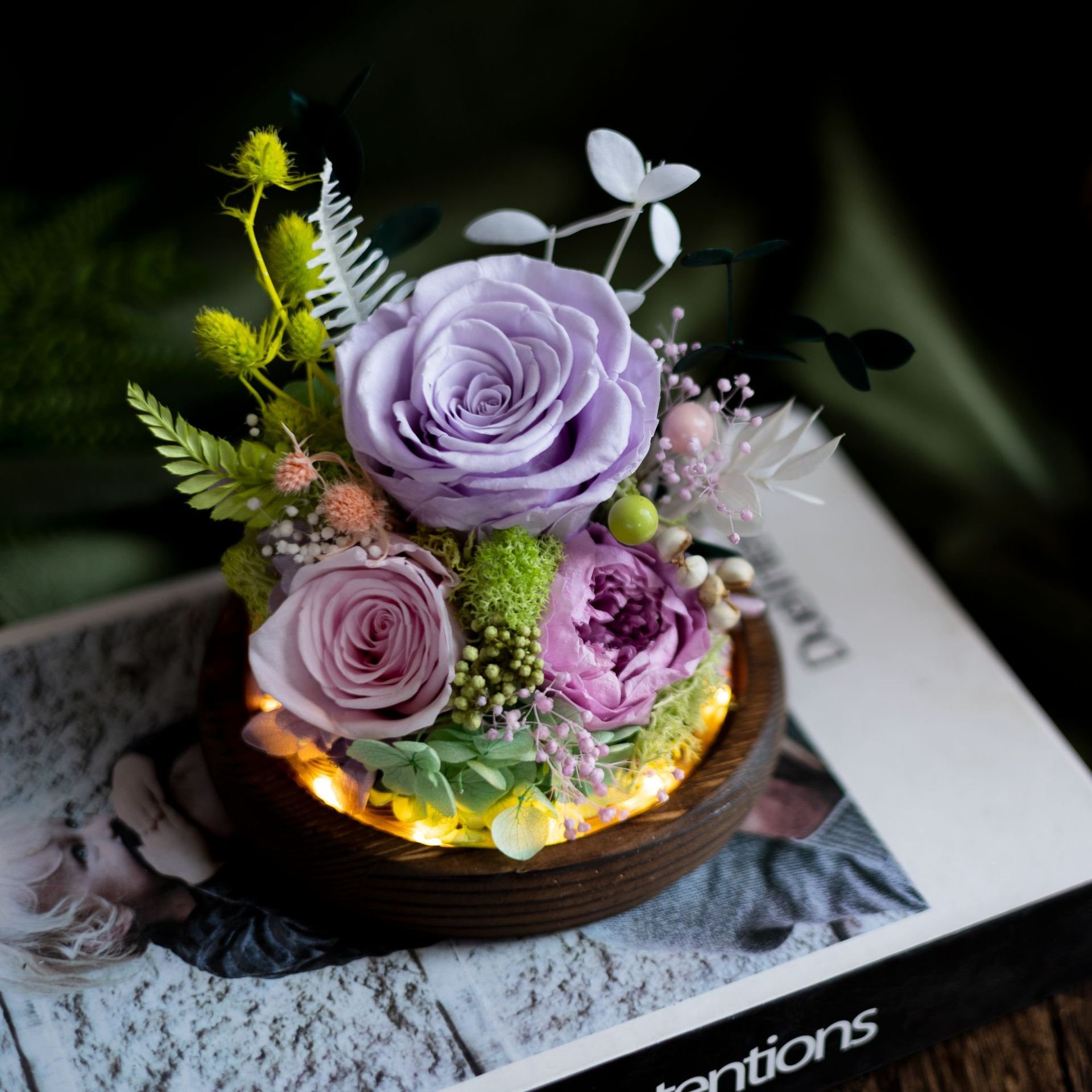 Valentines Day Gifts Long Lasting Carnation New Product Ideas 2024 Purple Roses Real Preserved Eternal Flowers for All Occasions