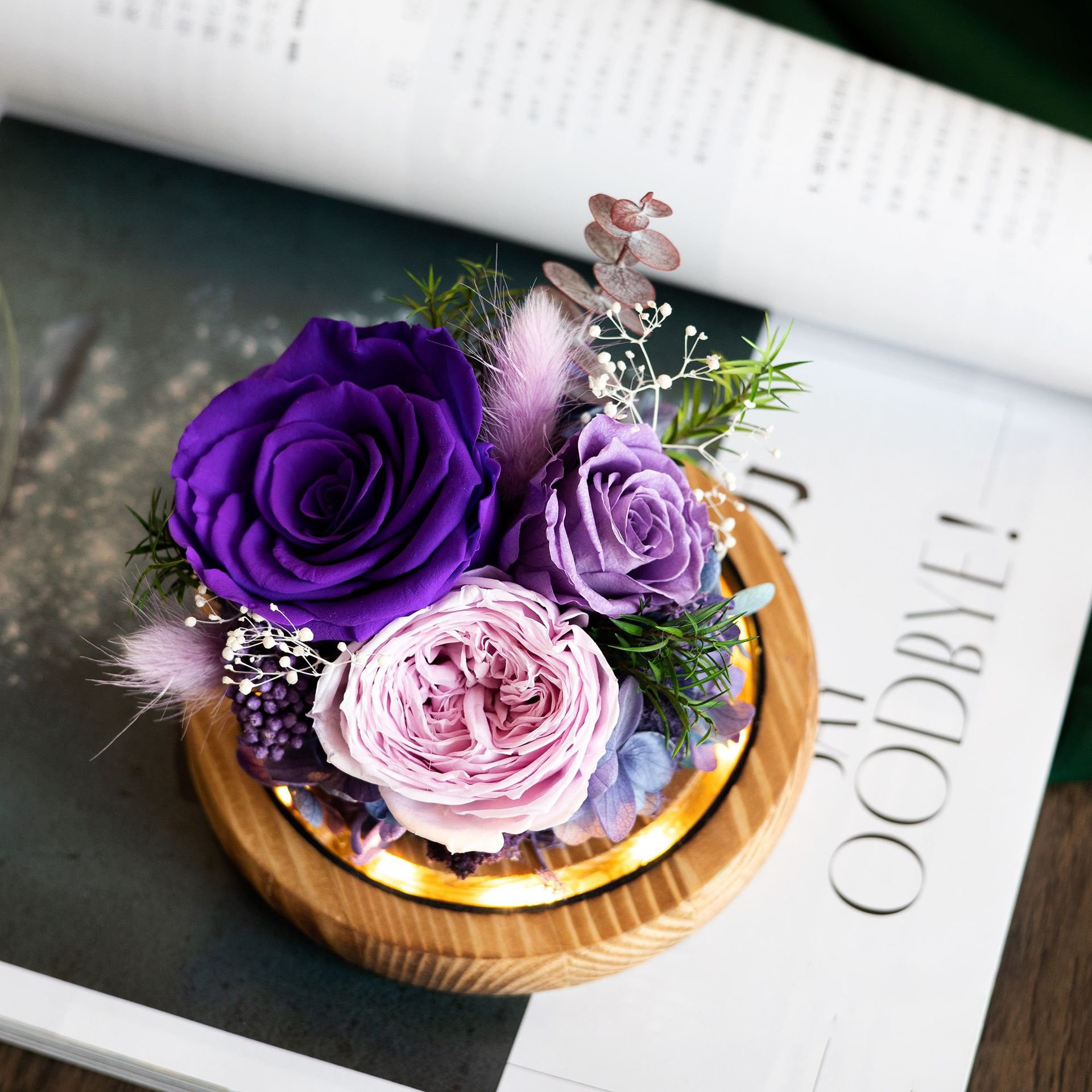 Valentines Day Gifts Long Lasting Carnation New Product Ideas 2024 Purple Roses Real Preserved Eternal Flowers for All Occasions