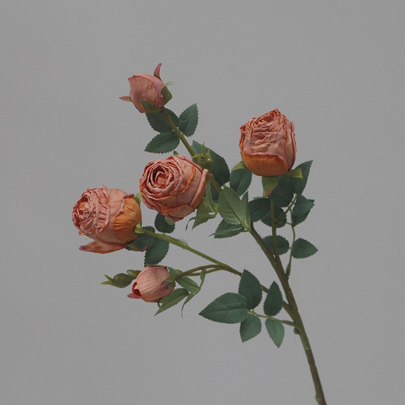 Artificial flowers real touch rose flower for wedding and home decoration Curled-Edge rose flower for wedding decoration