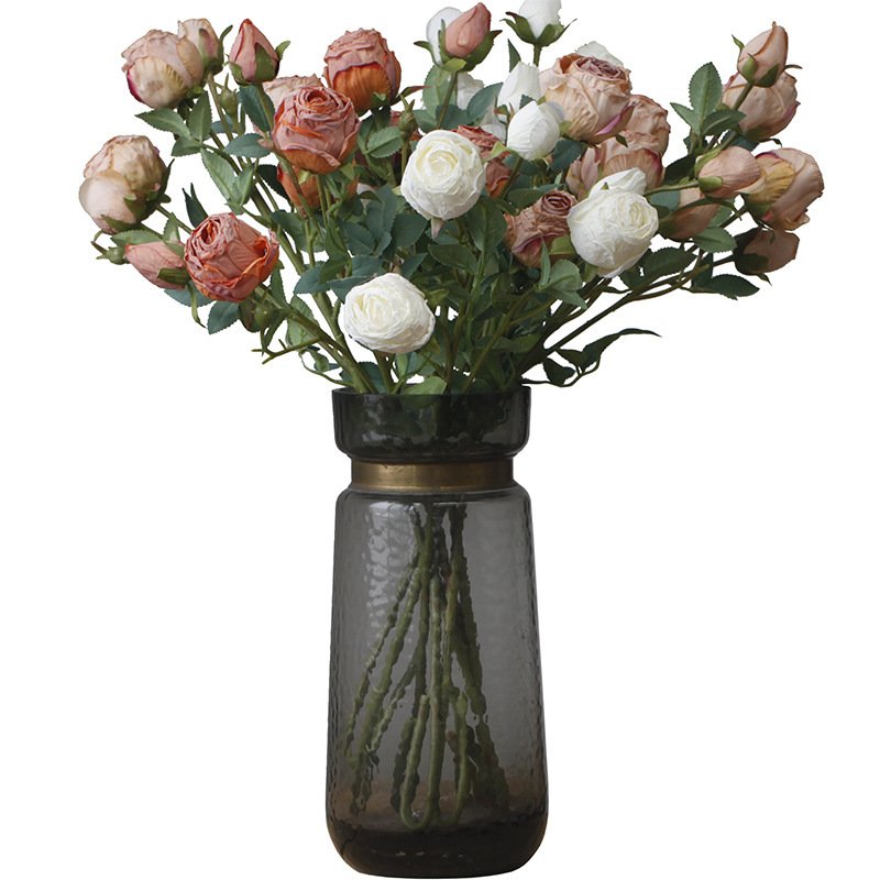 Artificial flowers real touch rose flower for wedding and home decoration Curled-Edge rose flower for wedding decoration