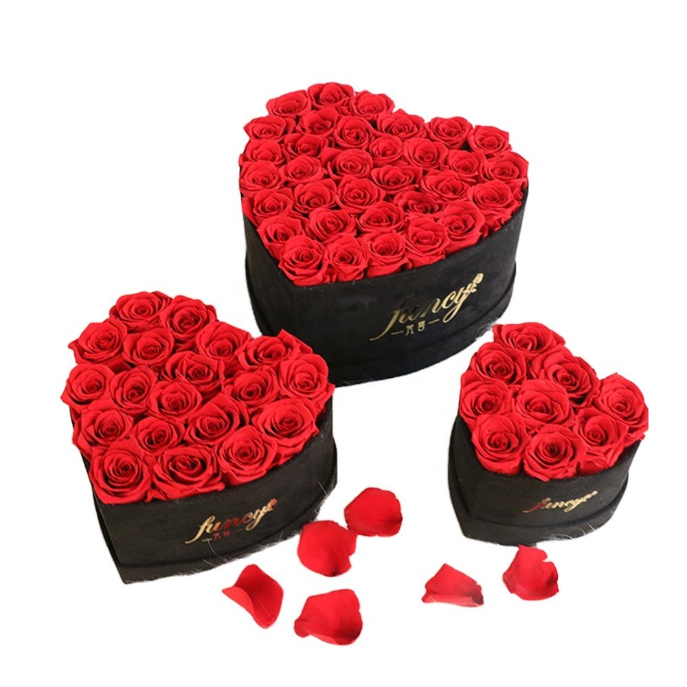 Valentine Decoration Herzbox Real Rosen Flower Arrangement Gift Box Stabilized Infinity Forever Eternal Preserved Roses