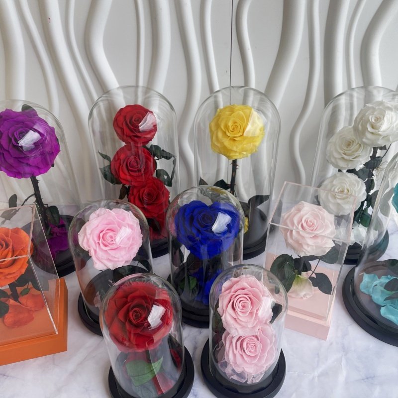 Eternal Rose Preserved Red Rose In Glass Dome Beauty And The Beast as Mother's day gifts