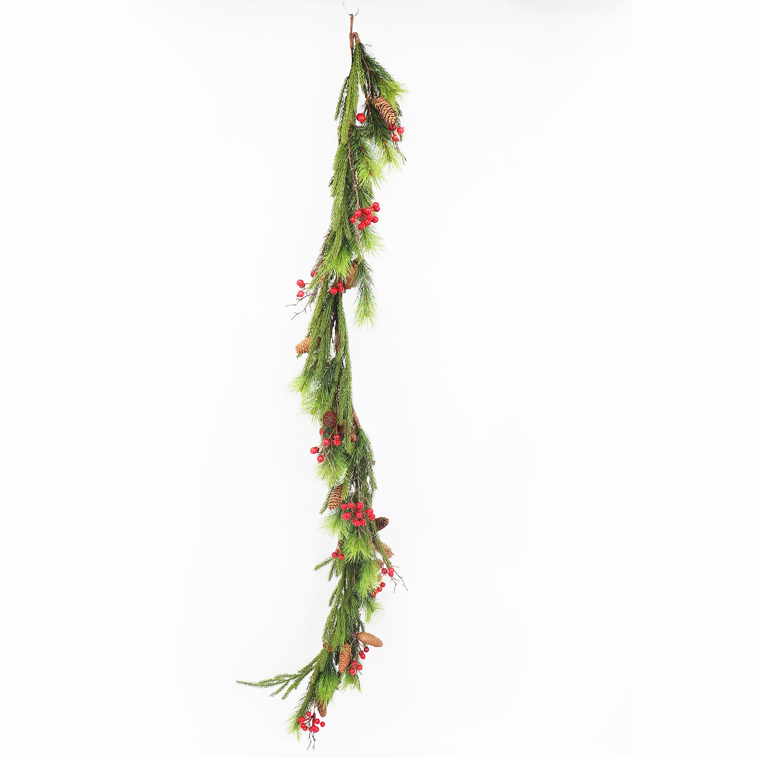 High Quality 183cm Garland Christmas Festival Holiday Home Decor Wholesale Pine Needles Artificial Plants Flowers Preserved