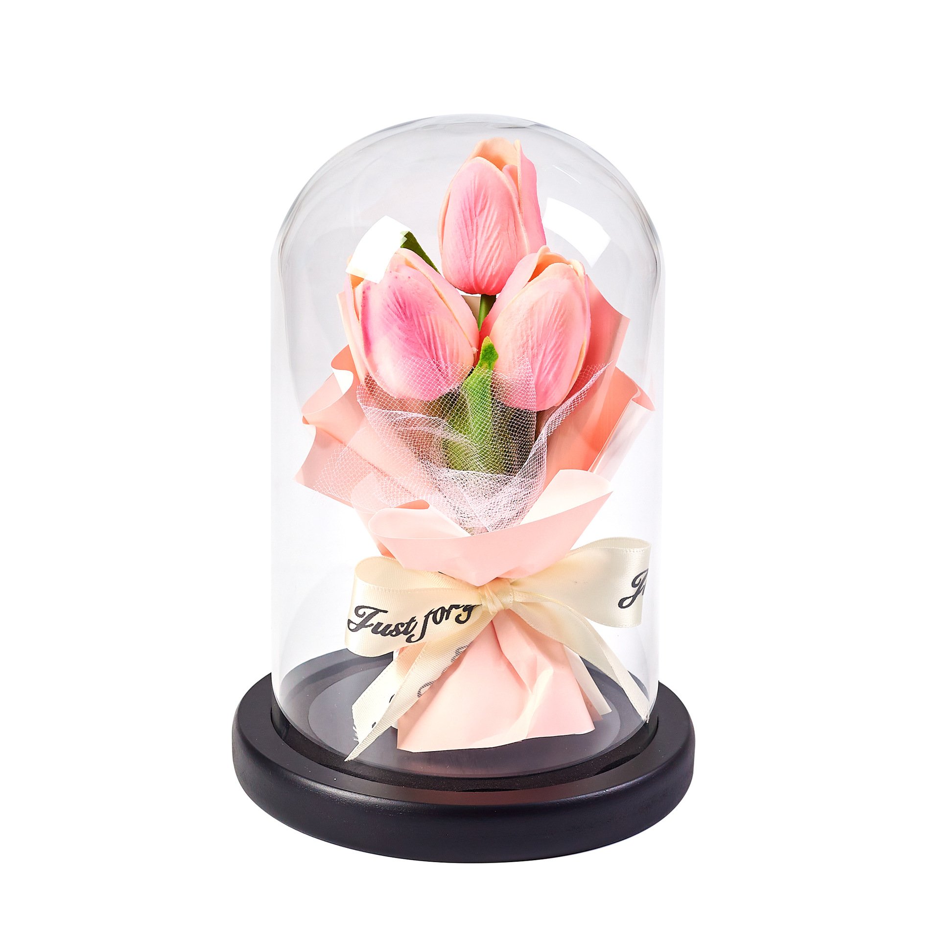 YX Wholesale Romantic Everylasting Roses Bouquet Multiple Styles Soap Flower Glass Dome Cover Day Thanksgiving Father's Day Box