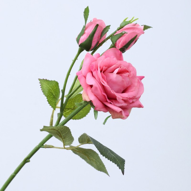 YOPIN-1826 Hot Sale 3 Heads Artificial Moisturizing Real Touch Large Rose Flowers