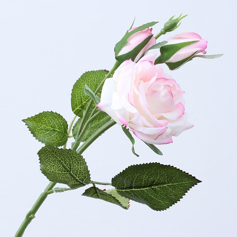 YOPIN-1826 Hot Sale 3 Heads Artificial Moisturizing Real Touch Large Rose Flowers