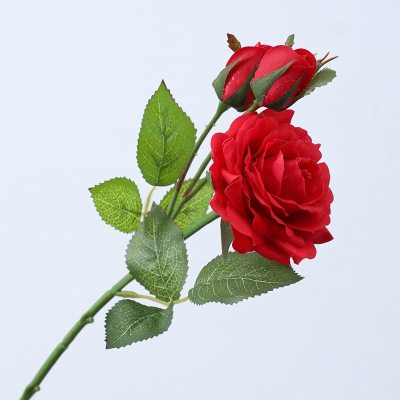 YOPIN-1826 Hot Sale 3 Heads Artificial Moisturizing Real Touch Large Rose Flowers