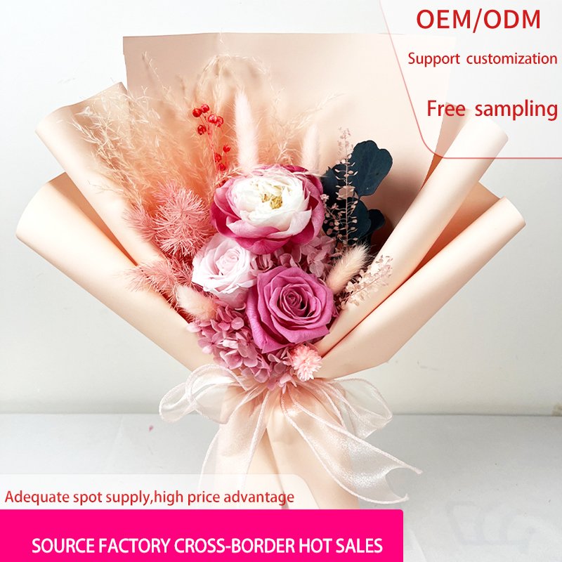 Wholesale Flower Bouquet Lovely Preserved rose Bouquet Decorative Arrangement Variety of Flowers for Valentine's Day Box Packed