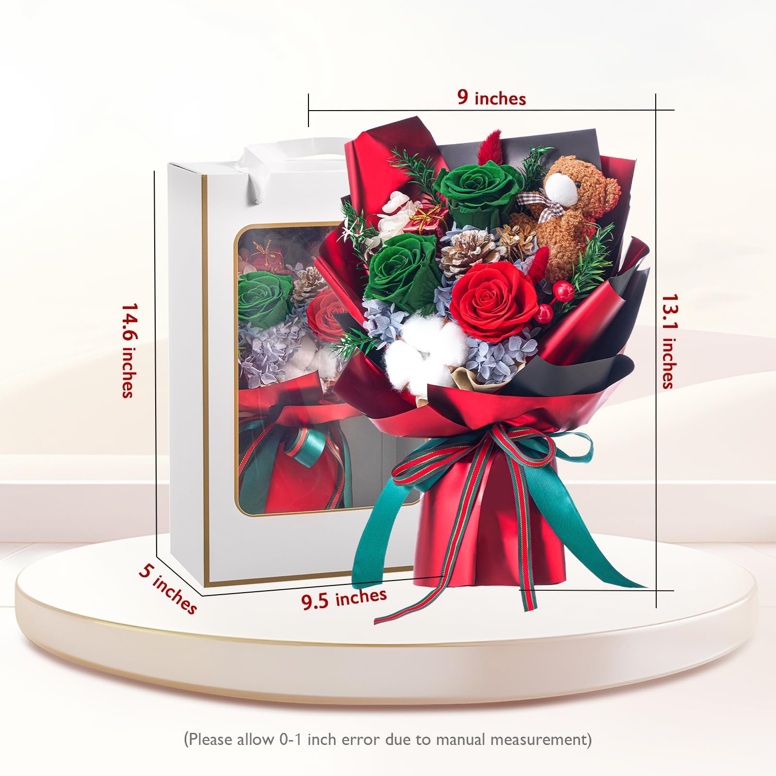 Saint Valentin 2024 Christmas Forever Stabilized Luxury Preserved Flower Regalos Por El Dia De La Madre Preserved Rose Bouquets