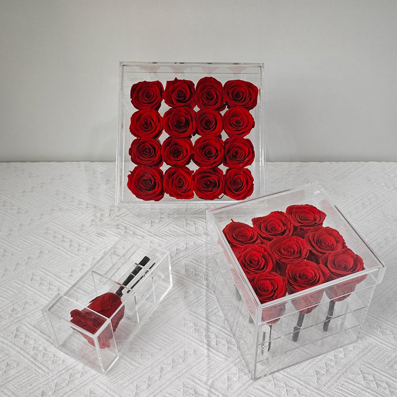 Lovebay Hot Sales Valentine's Day Gift Natural Preserved Flower Real Handmade Immortal Eternal Forever Preserved Rose in Box