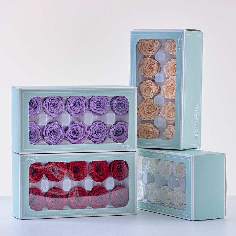 Wholesale Price 3-4 Cm Natural Real Eternal Flowers Roses Decorative Boxes Wedding Decoration Preserved Roses Flower Head