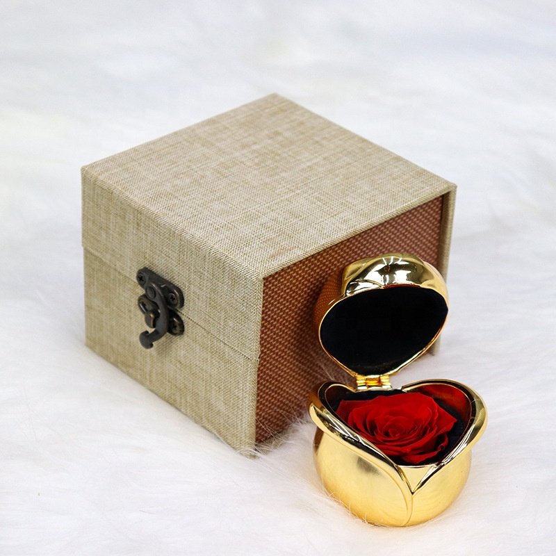 Eternal Rose Iron Floral Art Valentine's Day Creative Gifts Preserved Flower Gift Box Everlasting Rose Gifts Wholesale