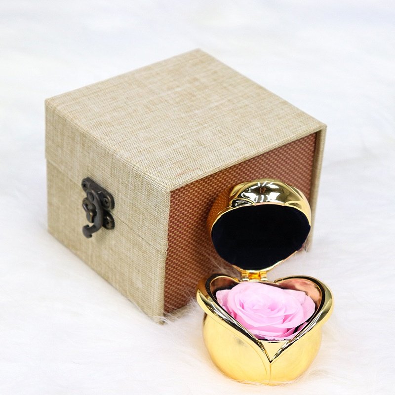 Eternal Rose Iron Floral Art Valentine's Day Creative Gifts Preserved Flower Gift Box Everlasting Rose Gifts Wholesale