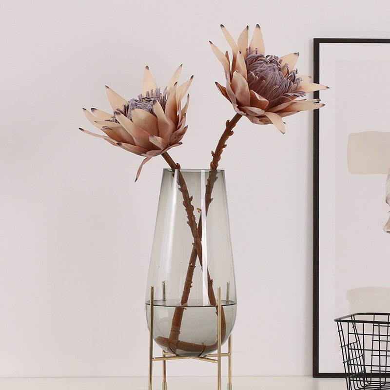 valentine's day decoration artificial silk flower protea cynaroides tropical fake king protea flower