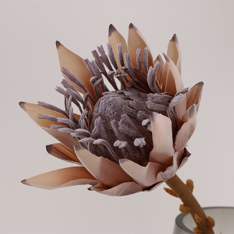 valentine's day decoration artificial silk flower protea cynaroides tropical fake king protea flower
