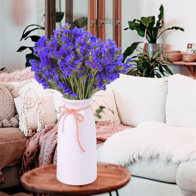 Preserved Natural Flower Arrangement-Forget Me Not Myosotis Sylvatica Statice Limonium Indoor Wedding Decorations