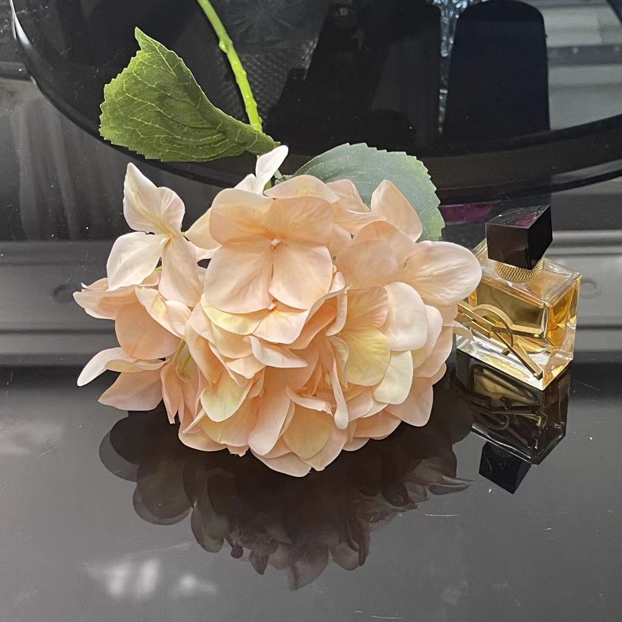 Factory wholesale customized color artificial preserved silk artificial hydrangea flowers real touch single stem Hydrangea