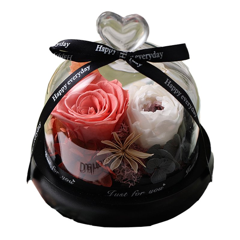 Wholesale Yunnan Preserved Flower Ornaments With LED Atmosphere Light For Birthday Wedding Decoration flowers