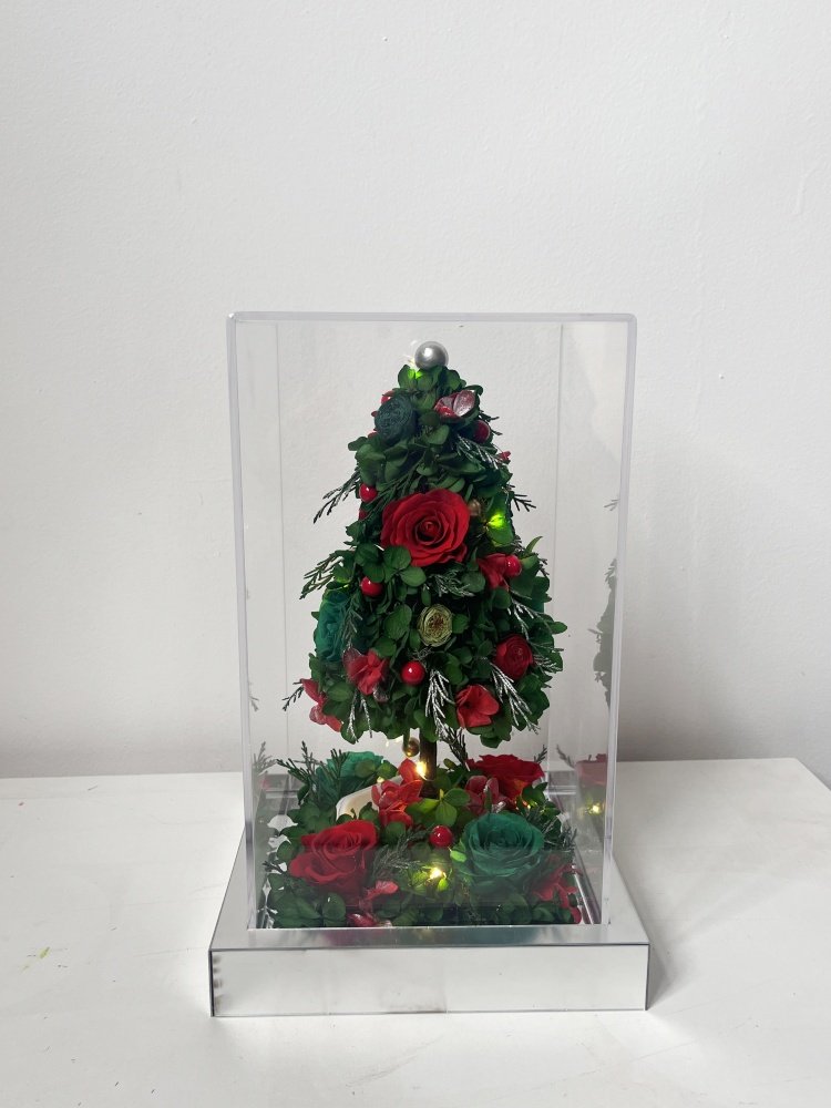 New Released Eternal Rose Preserved Flower for Christmas tree Gift Christmas anniversary celebration 2024