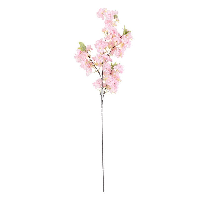 Factory Supply Artificial Sakura Flower Branches Silk Fake White Cherry Blossom for Arch