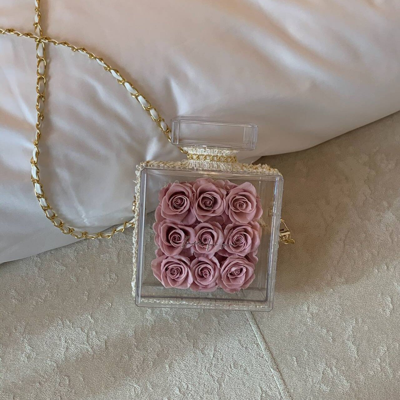 eternal forever flower real preserved roses box perfume bottle preserved eternal rose for gifts