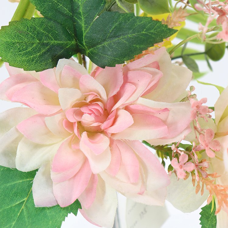 Hot Selling 48cm Dahlia Fern Wreath Preserved Bouquet Flowers and Plants Decorative Floral Wreaths
