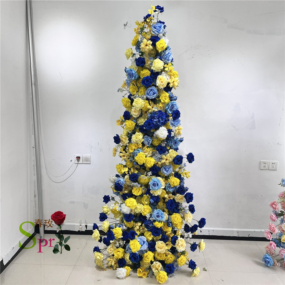SPR Bridal Bouquet Factory Direct Artificial wedding Flowers wall Silk Flower Backdrop Flower runner hotel decoration InYiwu