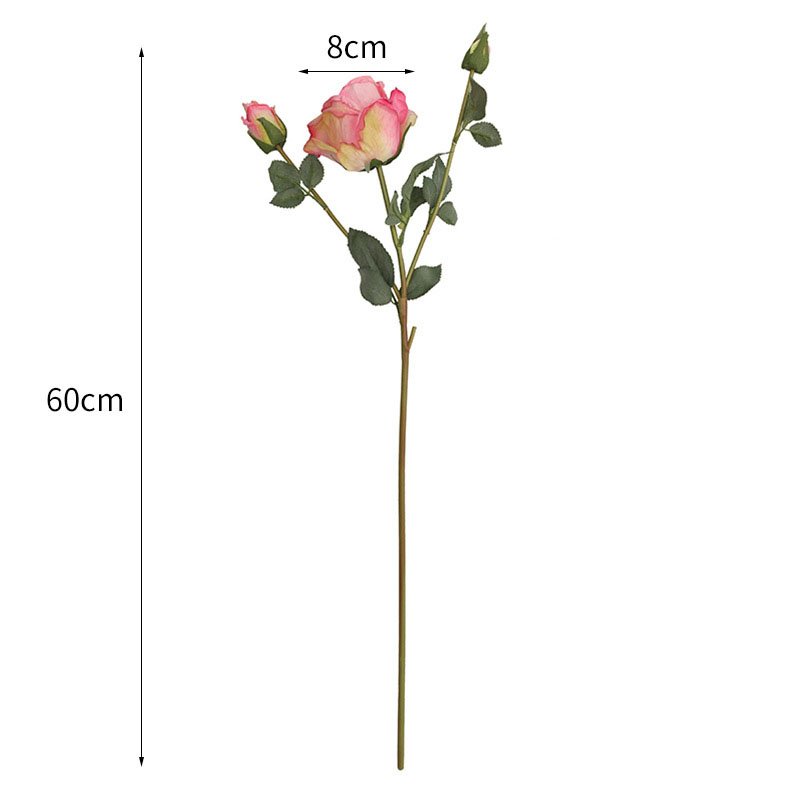 New product single branch 3 heads Greek Roses Artificial Flowers For Home Decoration