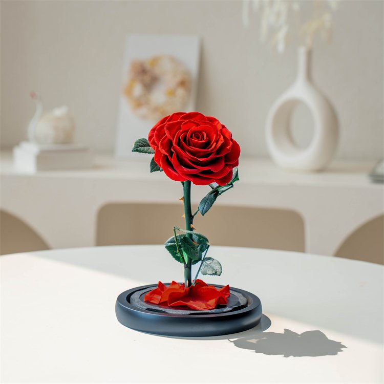 Factory Original A grade beautiful enchanted preserved flowers in glass princekin festival gift