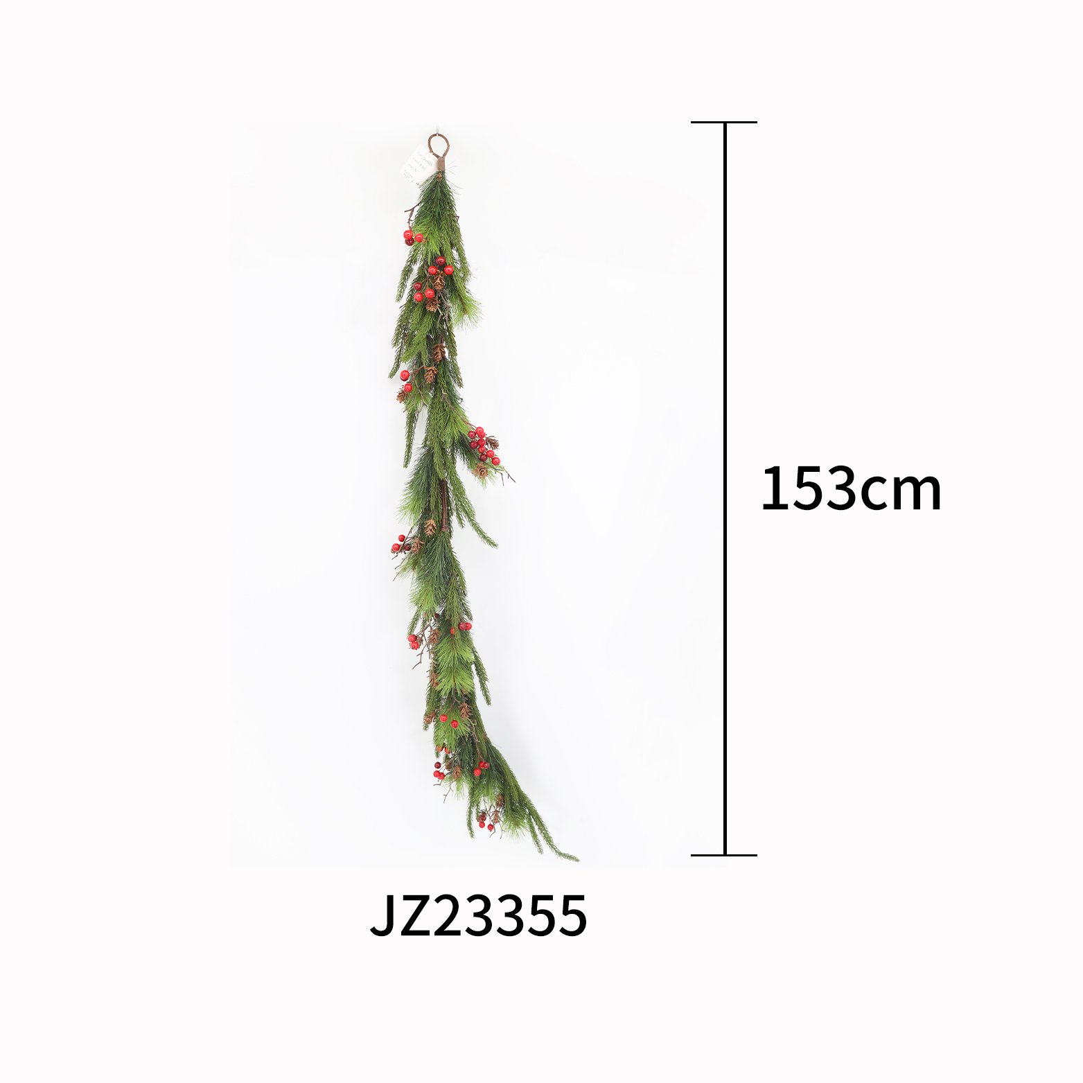 2023 Factory Direct Hot Selling Christmas Pine Cedar Red Fruit Vine Decoration 153cm Vine Shaped Christmas Ornament Other