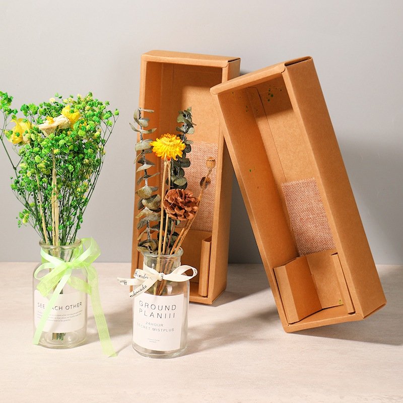 Artificial Dried flower Box Packing customizable 100% natural dried flower with box atural Home Decor Dried flower bouquet