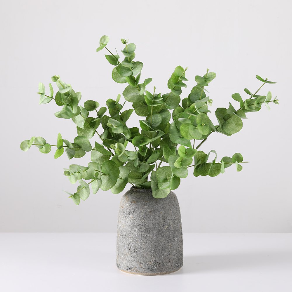 Artificial eucalyptus Money leaf manufacturers wholesale Home decoration bough 3D silk cloth branch Eucalyptus leaf plant