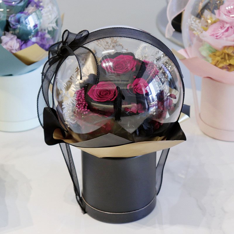 Hot Sale Acrylic Bobble Ball Preserved Flowers Eternal Flowers Mother's Day Valentine's Day Gift Long life Preserved Flowers