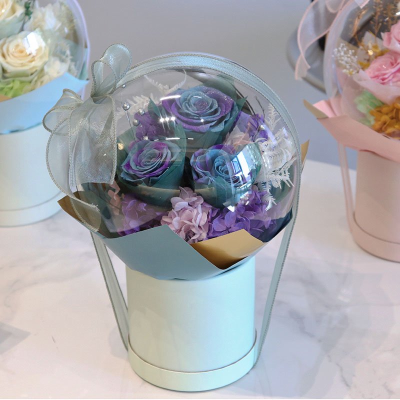 Hot Sale Acrylic Bobble Ball Preserved Flowers Eternal Flowers Mother's Day Valentine's Day Gift Long life Preserved Flowers