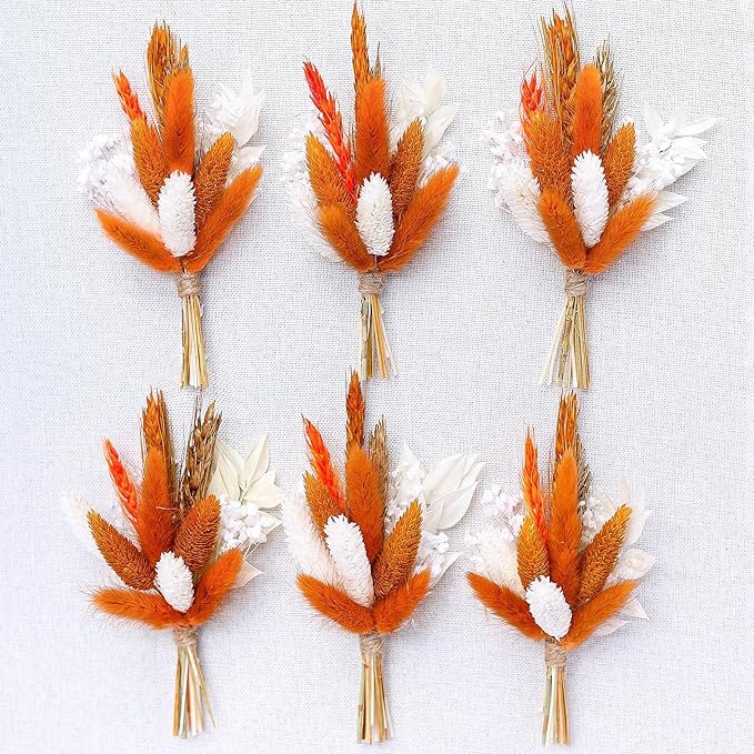 Boho Dried Flower Bouquet Mini Wedding Handmade Dry Flowers Decor Men Floral Plant Flower Bridesmaid Child Gift Birthday Decor
