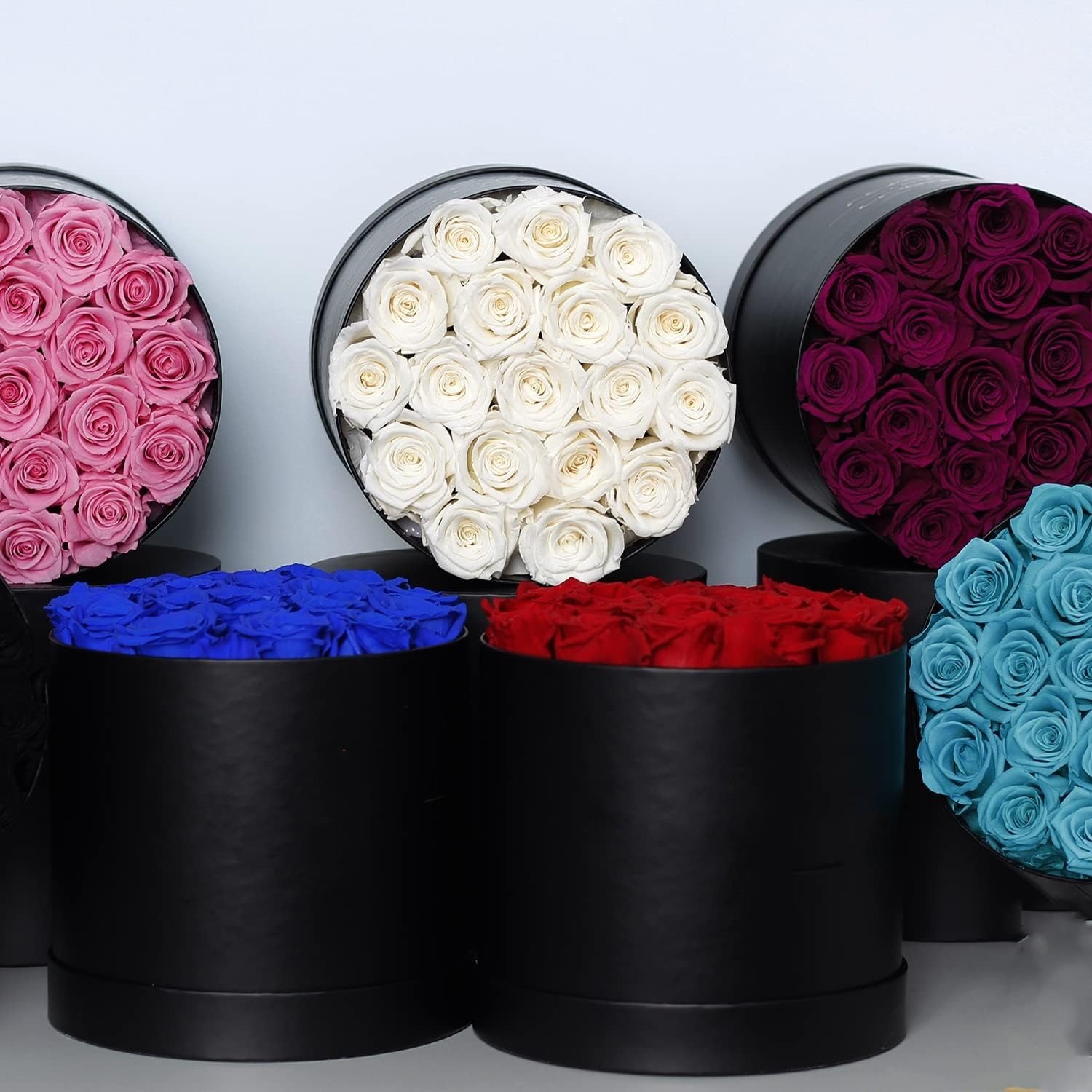 Factory Outlet Colorful Beauty Long-lasting Eternal Preserved Rose Flower in Box for Great Valentine's Day Gift Ideas