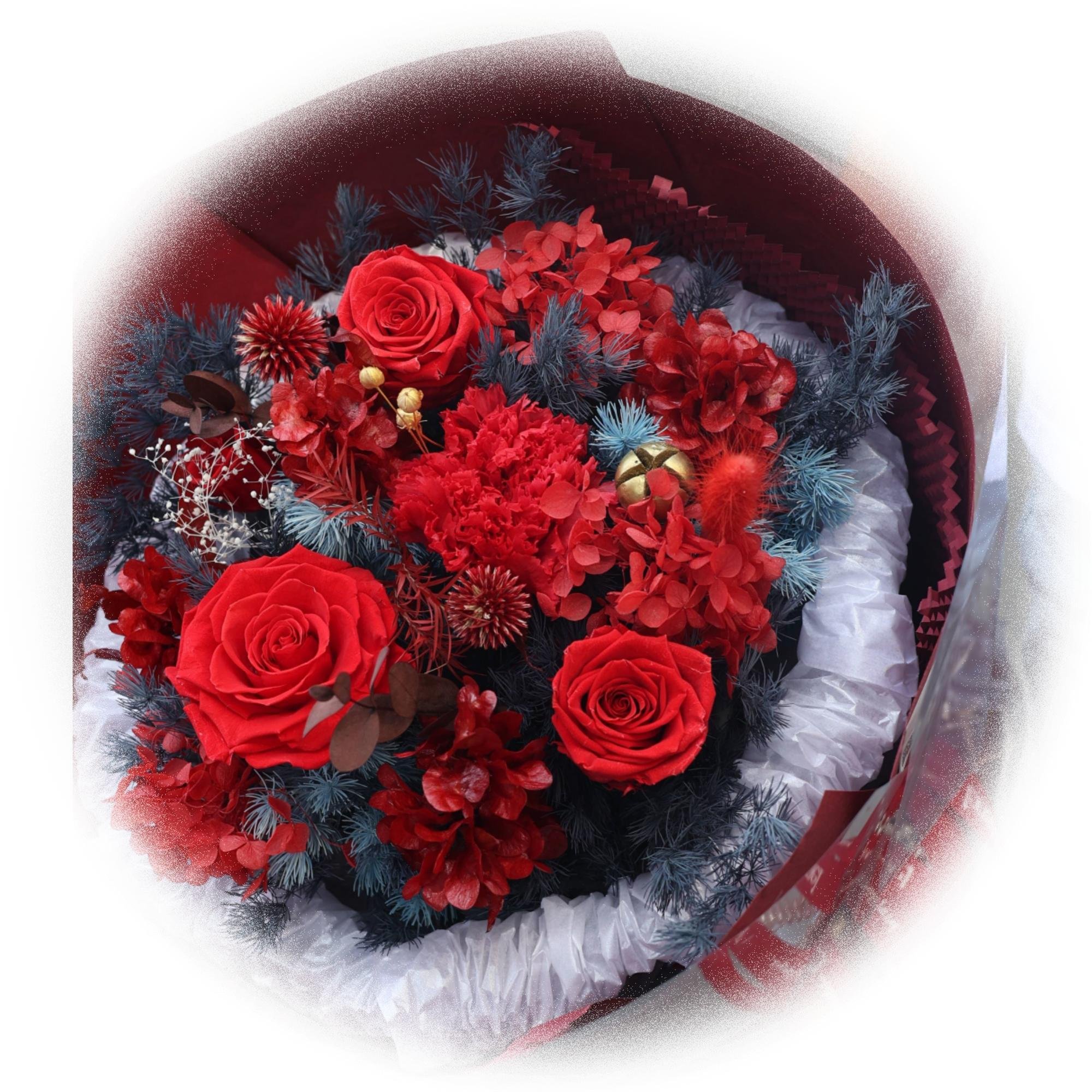2024 Best Choice for Girl Friend Preserved Gardenia leaf rose Bouquet Natural Rose Ladies Gift forever Flower Bouquet