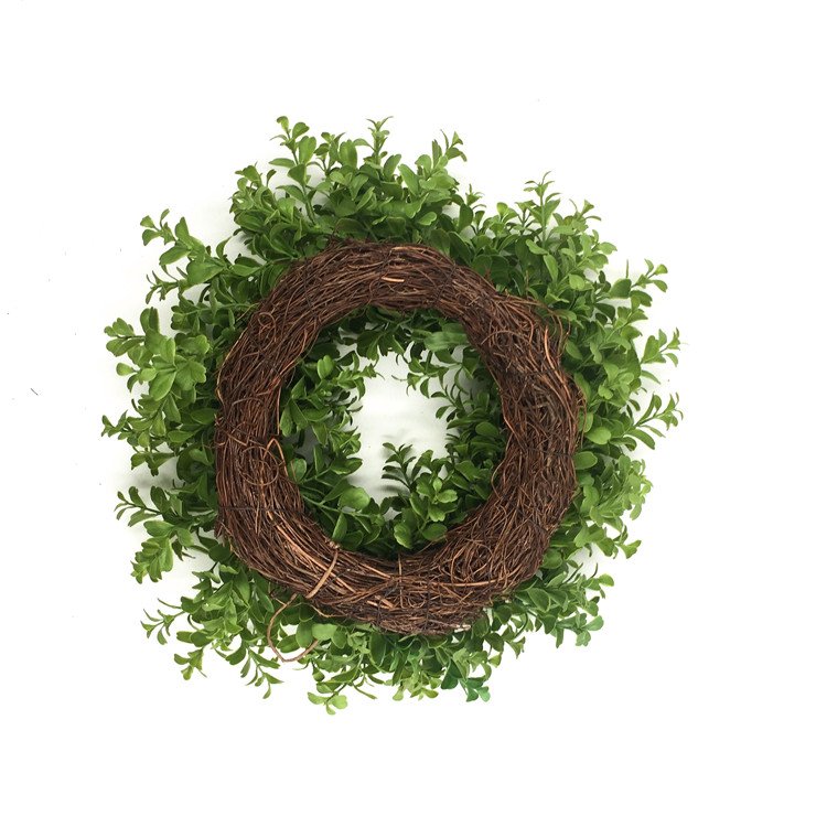 Wholesale Artificial Grapevine Door Boxwood Preservative Wreath
