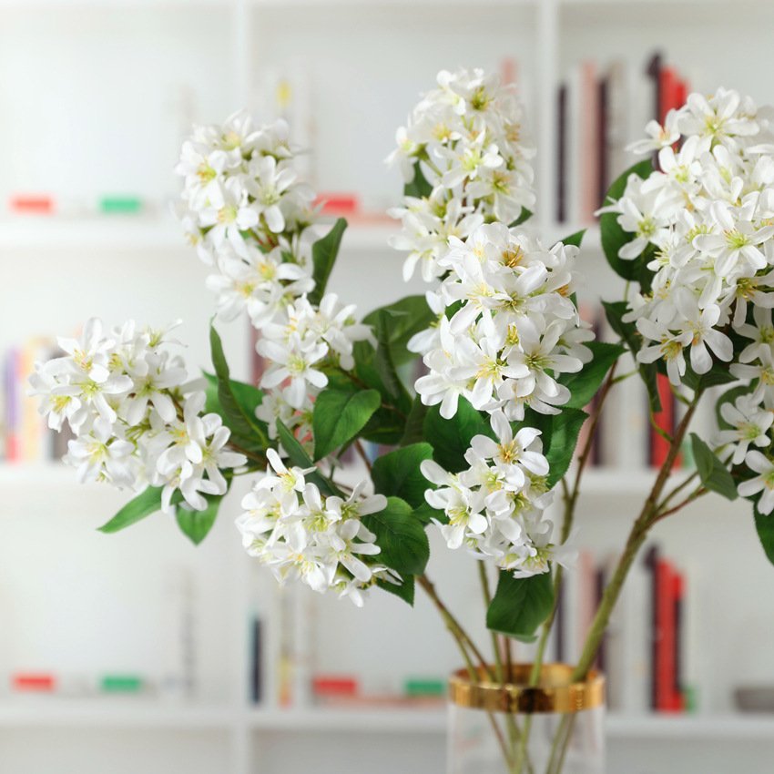 O-X830 Wholesale Artificial Gardenia Purple Wild flower 2 Forks Realistic Large Silk Hydrangea for Home Wedding Decorations