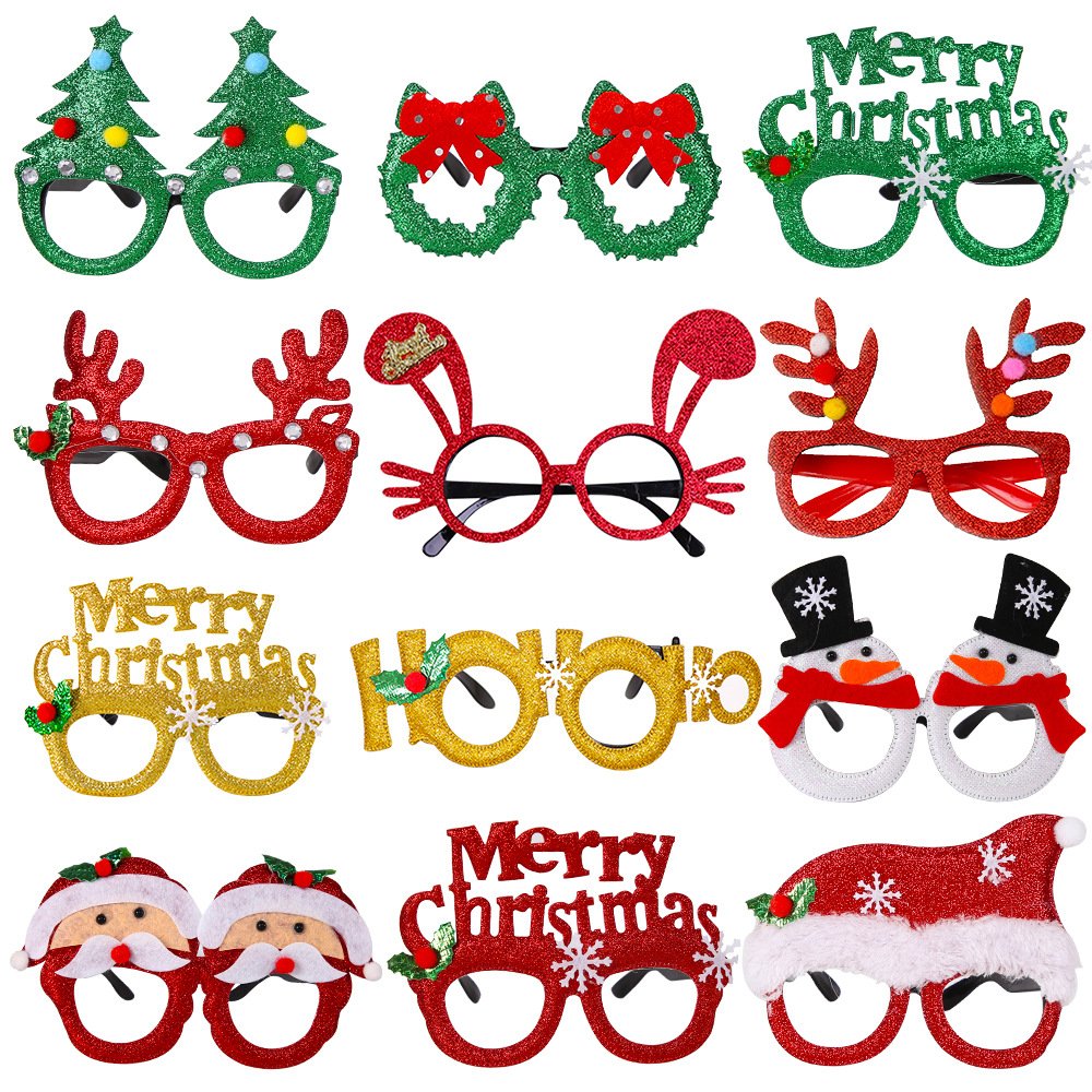 Custom New Christmas Accessories Glasses Christmas Glasses Wholesale Party Gathering Holiday Decoration Props Kids Adult Glasses