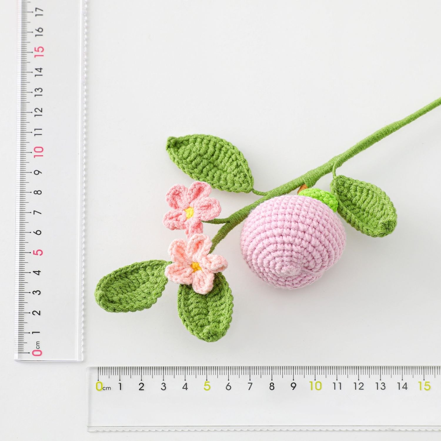 New Finished Crochet Flowers Fruit Bouquets Handmade DIY Simulation Flower Bedroom Living Room For Friends